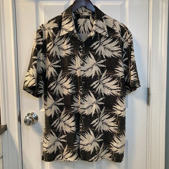Axis LA Hawaiian 100% Silk Short Sleeve Button Down Shirt Size Medium - Picture 7 of 7